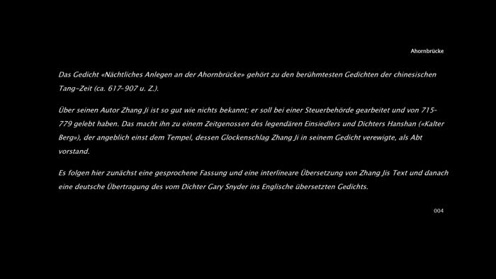 Standbild aus Ahornbrücke