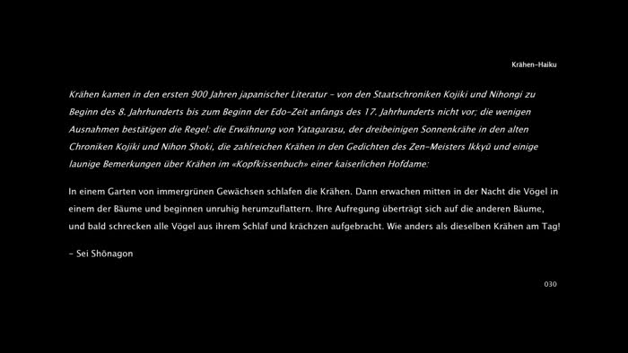 Standbild aus Krähen-Haiku