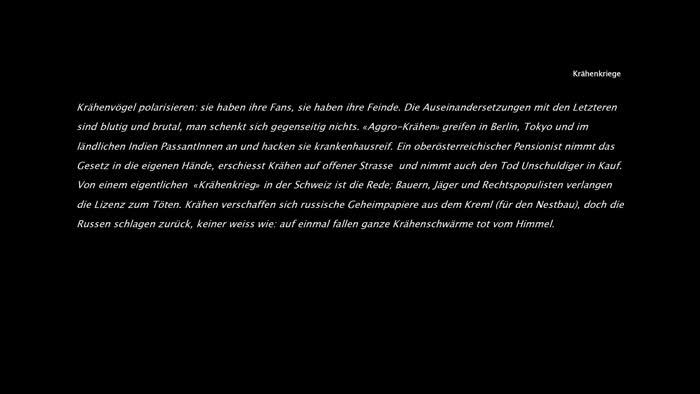 Standbild aus Krähenkriege