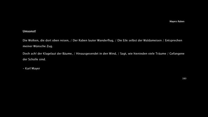Standbild aus Mayers Raben