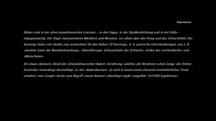 Standbild aus Rabenbanner