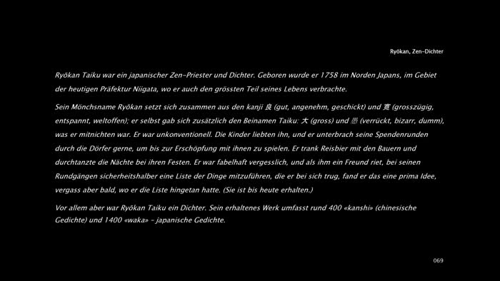 Standbild aus Ryōkan, Zen-Dichter