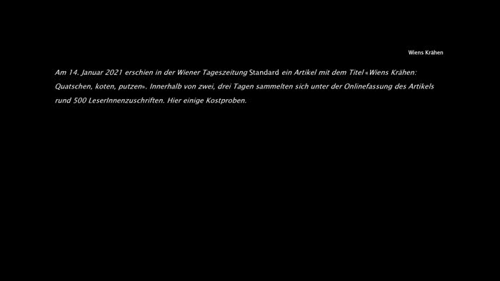 Standbild aus Wiens Krähen